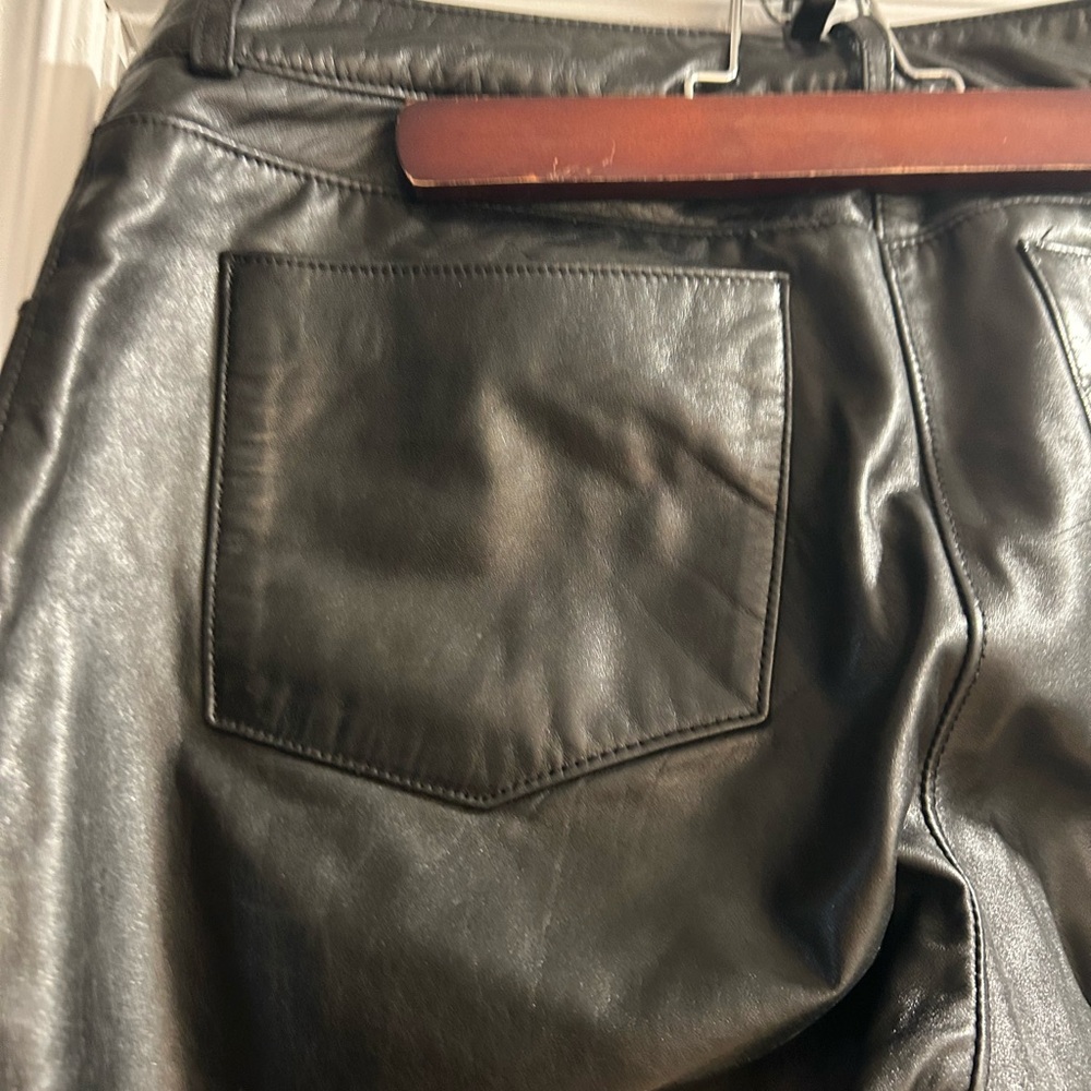RUDSAK Black Leather Straight-Leg Pants - Picture 5 of 12